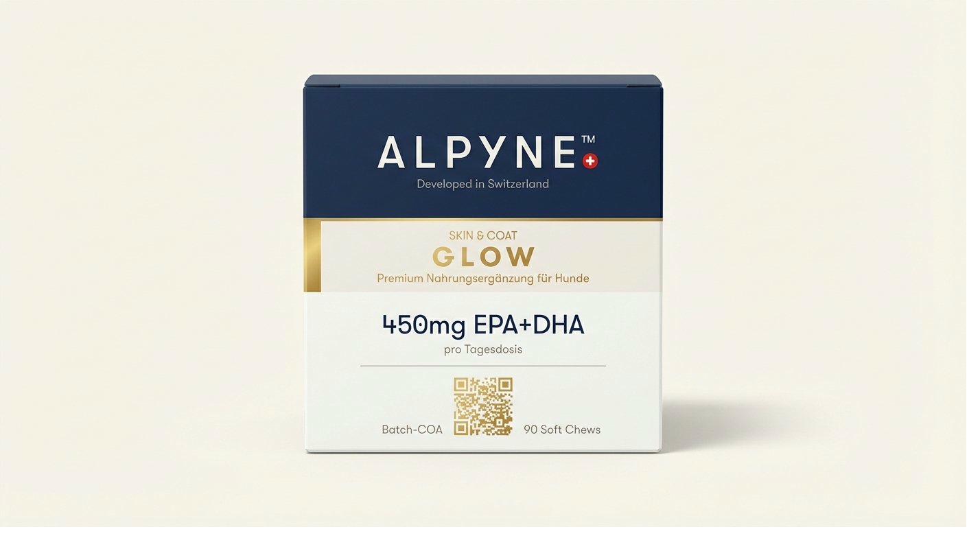 ALPYNE GLOW — Omega-3 Skin & Coat Supplement für Hunde